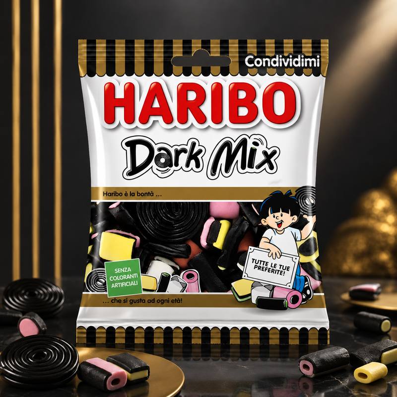 Haribo Dark Mix — mix di liquirizie e gommosi neri